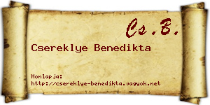 Csereklye Benedikta névjegykártya